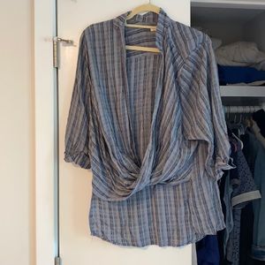 Silence + noise wrap chambray Hugh low top